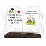 Decoratiune Cadou, Educatoare, Personalizata, Lemn, 20x14cm, DCPS021