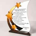 Decoratiune Cadou, Educatoare, Personalizata, Lemn, 20x17cm, DCPS022 - imagine 3