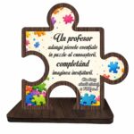 Decoratiune Cadou, Profesor, Personalizata, Lemn, 18x18cm, DCPS023