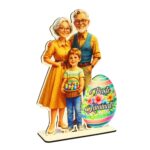 Decoratiune Cadou - Paste, Lemn, 20x15cm, DCPUV023 - imagine 3