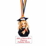 Medalie Personalizata, Gradinita, Fetita, Lemn, Multicolor, 6,5x4cm, MDUV038