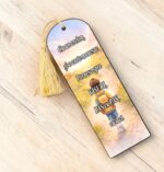 Semn Carte, Lemn, Multicolor, 15x5cm, SEC08 - imagine 3