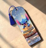 Semn Carte, Stitch, Lemn, Multicolor, 15x5cm, SEC15 - imagine 3