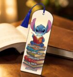 Semn Carte, Stitch, Lemn, Multicolor, 15x5cm, SEC16 - imagine 2