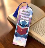 Semn Carte, Stitch, Lemn, Multicolor, 15x5cm, SEC17 - imagine 2