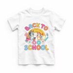 Tricou Personalizat, Back To School, Bluey, Bumbac, Alb, TABS010