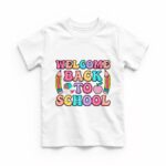 Tricou Personalizat, Back To School, Bumbac, Alb, TABS011