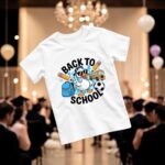 Tricou Personalizat, Back To School, Bumbac, Alb, TABS013 - imagine 4