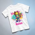 Tricou copil, Personalizat, Roblox Girl, Six Seven, Bumbac, Alb, TRA009 - imagine 3