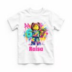 Tricou copil, Personalizat, Roblox Girl, Six Seven, Bumbac, Alb, TRA009