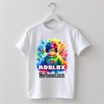 Tricou copil, Personalizat, Roblox, Bumbac, Alb, TRA010 - imagine 2