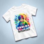 Tricou copil, Personalizat, Roblox, Bumbac, Alb, TRA010 - imagine 3