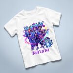 Tricou copil, Personalizat, Huntrix, Bumbac, Alb, TRA011 - imagine 3