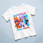 Tricou copil, Personalizat, Huntrix, Bumbac, Alb, TRA015 - imagine 3