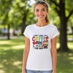 Tricou Educatoare, Teacher, Bumbac, Alb, TRPR005 - imagine 2
