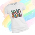 Tricou Educatoare, Teacher, Bumbac, Alb, TRPR006 - imagine 3