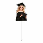 Topper Lemn, Scoala, Absolvire, Negru, 20x6 cm, TSUV034