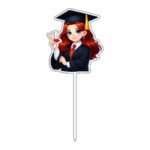 Topper Lemn, Scoala, Absolvire, Negru, 20x9 cm, TSUV037