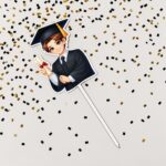 Topper Lemn, Scoala, Absolvire, Negru, 20x8 cm, TSUV038 - imagine 3