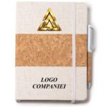 Set Agenda personalizata cu pix, Logo Companie, A5, Pluta, AGST001 - imagine 2