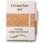 Set Agenda personalizata cu pix, Sef, A5, Pluta, AGST004 - imagine 2
