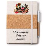 Set Agenda personalizata cu pix, Make-up Artist, A5, Pluta, AGST008 - imagine 2