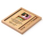 Set Agenda personalizata cu pix, Invatatoare, A5, Bambus, AGST010 - imagine 3