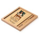 Set Agenda personalizata cu pix, Educatoare, A5, Bambus, AGST012 - imagine 3