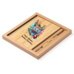 Set Agenda personalizata cu pix, Profesor, A5, Bambus, AGST016 - imagine 2