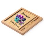 Set Agenda personalizata cu pix, Hairstylist, A5, Bambus, AGST018 - imagine 2