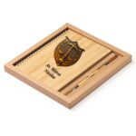 Set Agenda personalizata cu pix, Avocat, A5, Bambus, AGST022 - imagine 2