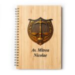 Set Agenda personalizata cu pix, Avocat, A5, Bambus, AGST022