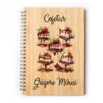 Set Agenda personalizata cu pix, Cofetar, A5, Bambus, AGST023