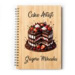 Set Agenda personalizata cu pix, Cofetar, A5, Bambus, AGST024