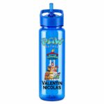 Sticla Apa Copii, Personalizata, Cu Pai, Paw Patrol, Albastru, 750ml, BPS001