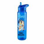 Sticla Apa Copii, Personalizata, Cu Pai, Bluey, Albastru, 750ml, BPS002 - imagine 4