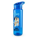 Sticla Apa Copii, Personalizata, Cu Pai, Bluey, Albastru, 750ml, BPS002 - imagine 3
