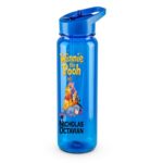 Sticla Apa Copii, Personalizata, Cu Pai, Winnie the Pooh, Albastru, 750ml, BPS003 - imagine 3