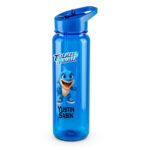 Sticla Apa Copii, Personalizata, Cu Pai, Tralalero Tralalla, Albastru, 750ml, BPS004 - imagine 3