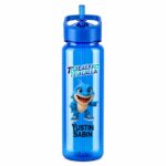 Sticla Apa Copii, Personalizata, Cu Pai, Tralalero Tralalla, Albastru, 750ml, BPS004