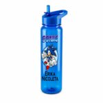 Sticla Apa Copii, Personalizata, Cu Pai, Sonic, Albastru, 750ml, BPS006 - imagine 4
