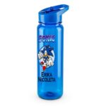 Sticla Apa Copii, Personalizata, Cu Pai, Sonic, Albastru, 750ml, BPS006 - imagine 3