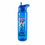Sticla Apa Copii, Personalizata, Cu Pai, Minnie Mouse, Albastru, 750ml, BPS009 - imagine 4
