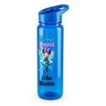 Sticla Apa Copii, Personalizata, Cu Pai, Minnie Mouse, Albastru, 750ml, BPS009 - imagine 3