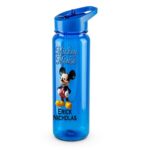 Sticla Apa Copii, Personalizata, Cu Pai, Mickey Mouse, Albastru, 750ml, BPS010 - imagine 3