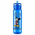 Sticla Apa Copii, Personalizata, Cu Pai, Mickey Mouse, Albastru, 750ml, BPS010