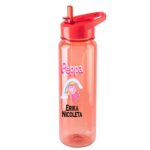 Sticla Apa Copii, Personalizata, Cu Pai, Peppa Pig, Rosu, 750ml, BPS012 - imagine 2