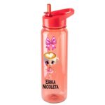 Sticla Apa Copii, Personalizata, Cu Pai, Ballerina Cappuccina, Rosu, 750ml, BPS014 - imagine 2