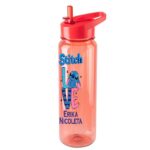 Sticla Apa Copii, Personalizata, Cu Pai, Stitch, Rosu, 750ml, BPS015 - imagine 2