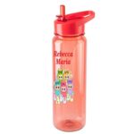 Sticla Apa Copii, Personalizata, Cu Pai, Labubu, Rosu, 750ml, BPS018 - imagine 4